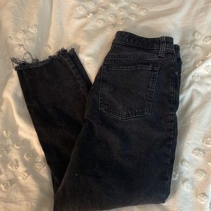 Abercrombie curve love black straight jeans short size 27